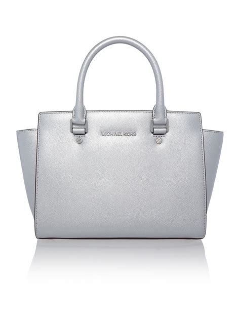 silver small michael kors purse|Michael Kors medium black silver.